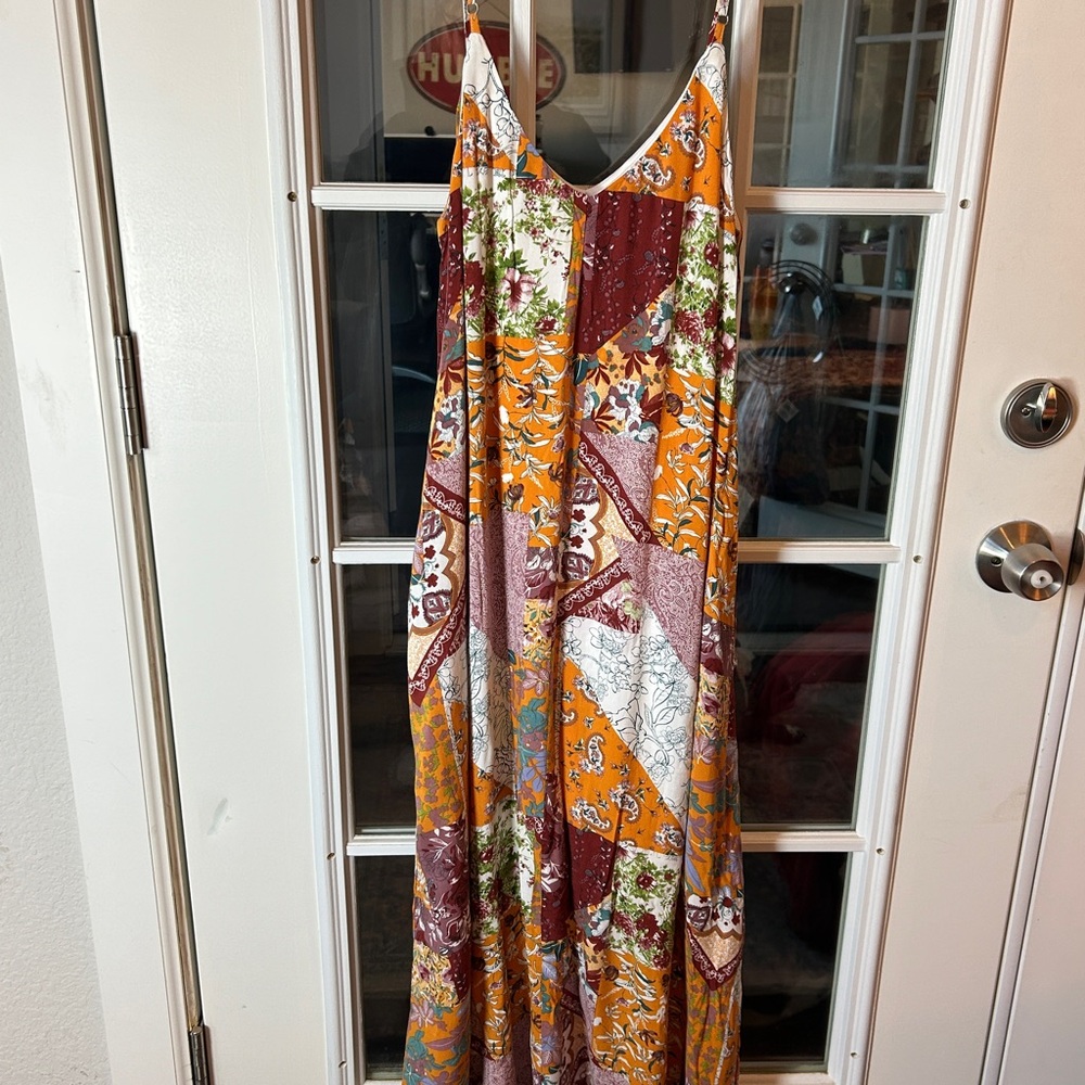 ANDREE‎ BY UNIT Colorful Patchwork Maxi Dress